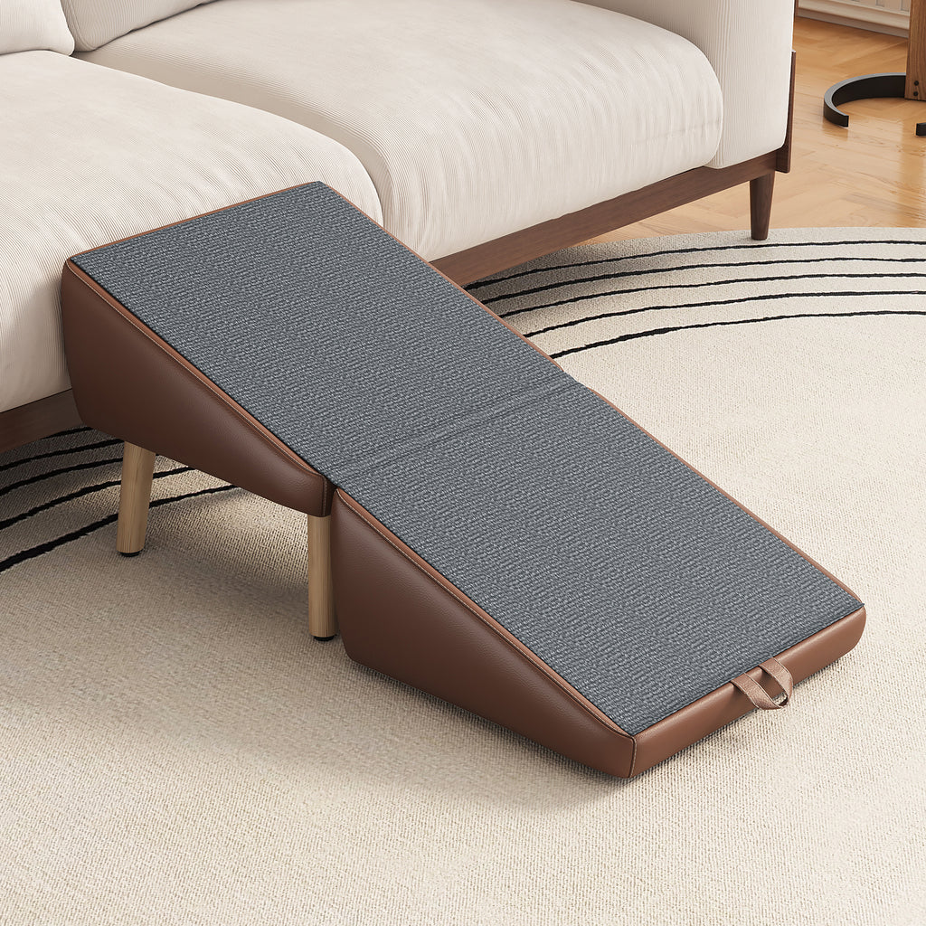 Empty ramp against a couch